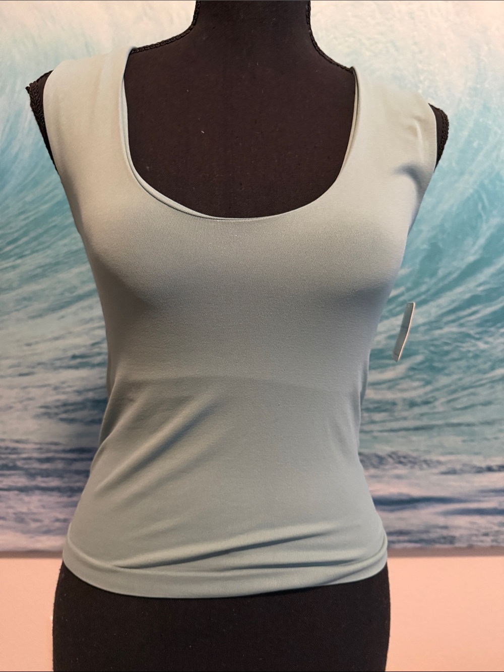 Free People Classic Scoop Neck Tank Top - Light Sage NWT
